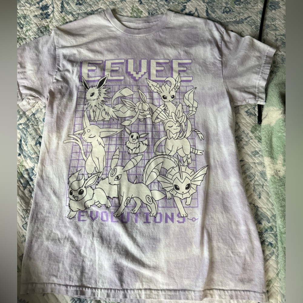 Pokemon Eevee Evolution Tee - Purple and White